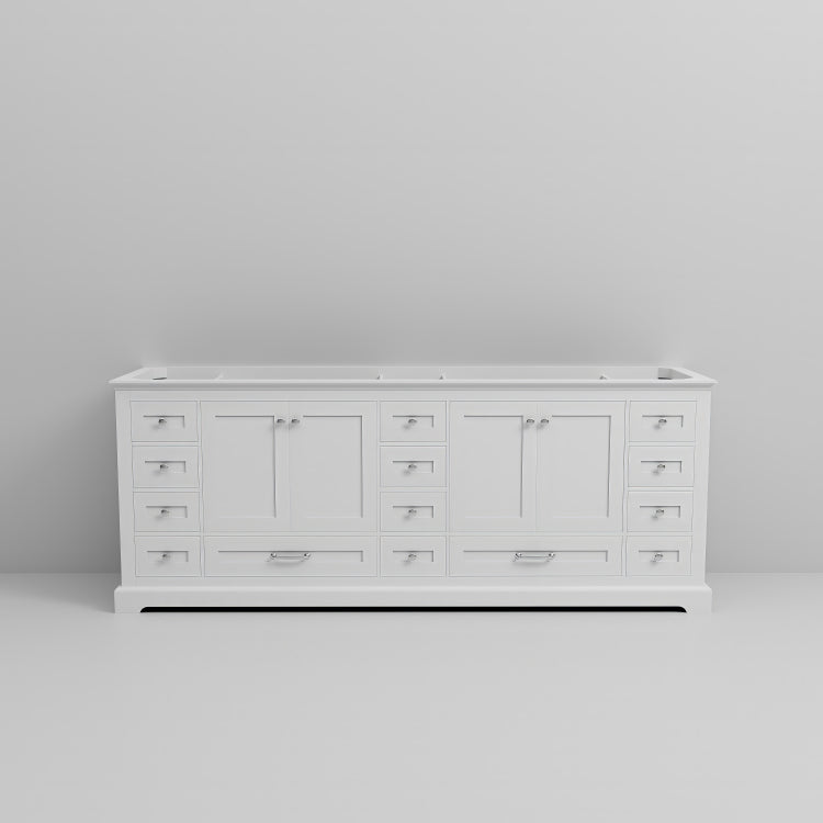 White Double Bath Vanity 84 In. W X 22 In. D