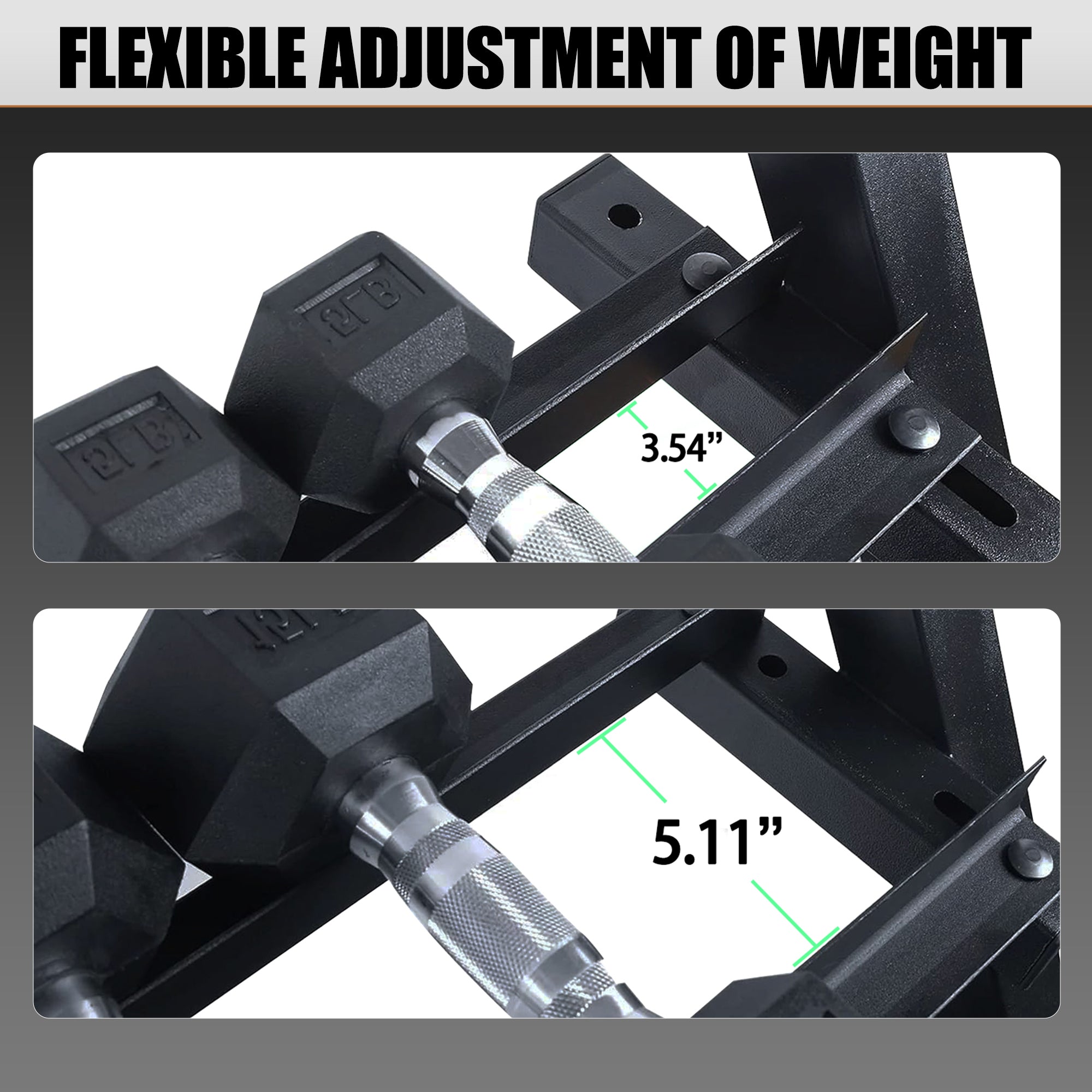 3 Tier Dumbbell Rack Stand: Holds 5 50Lb Weights With A 1100 Lb Max Capacity. Designed Specifically For Dumbbell Storage