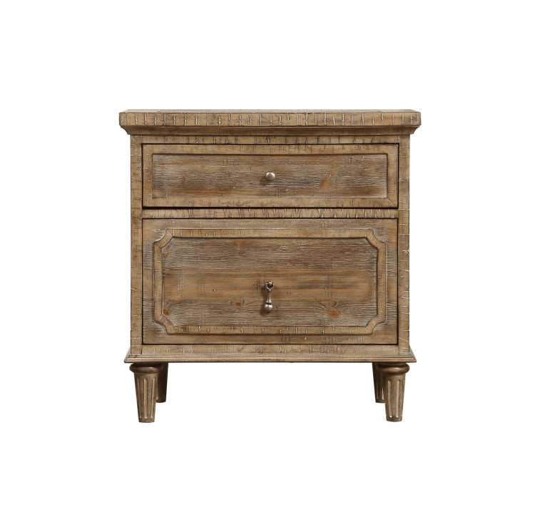 Taupe 2 Drawer Nightstand