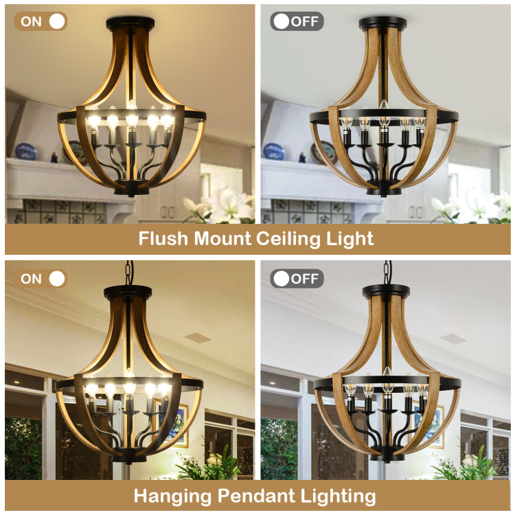 5 Light Modern Chandeliers