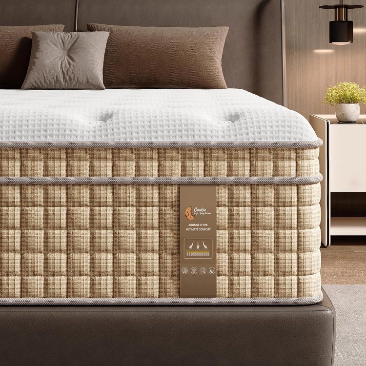 Queen Mattress 14 Inch, 7 Zone Contouring Bed In A Box,Firm Hotel Collection Hybrid Mattresses With Extra Lumbar & Shoulder Support