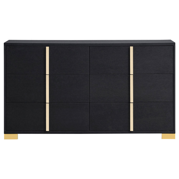 Medici Black 6 Drawer Dresser