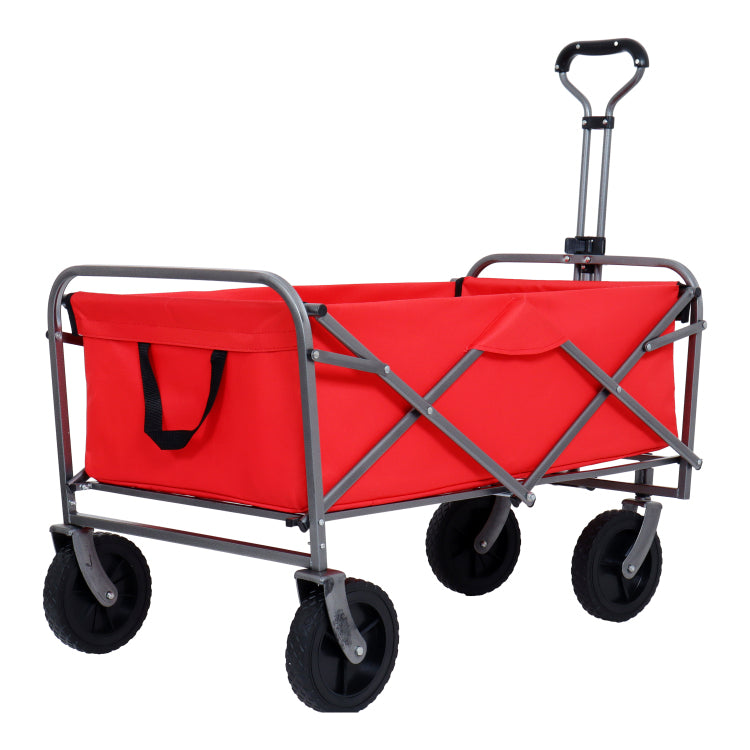 Collapsible Wagon Cart Foldable,Wagons Carts Foldable With Wheels With Drink Holders,For Shopping,Garden,Sports,Groceries,Apartment,Camping,Outdoor
