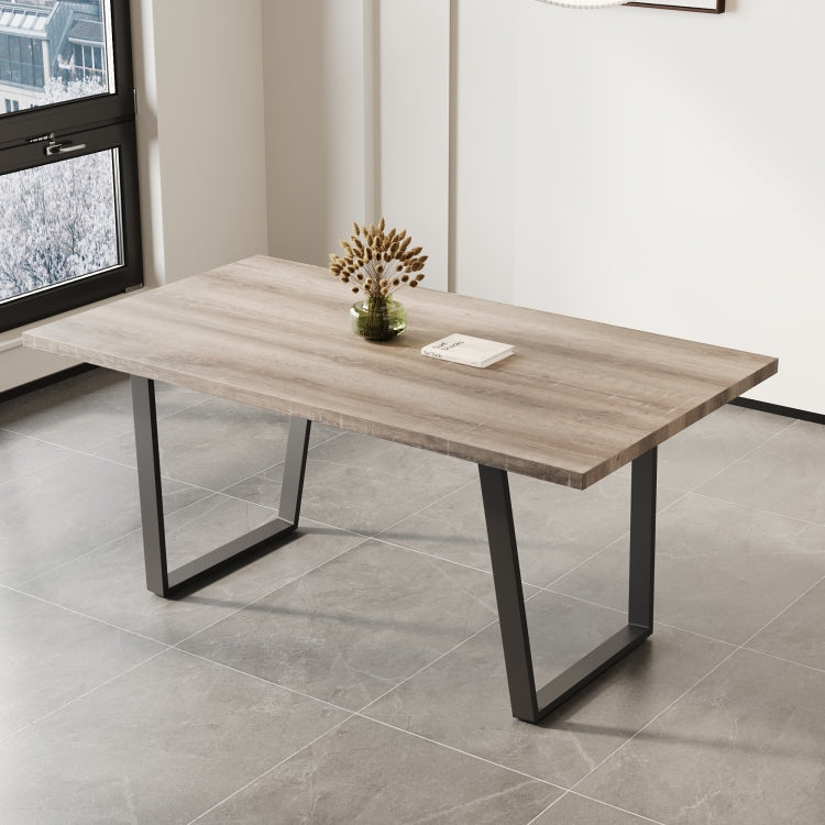 62.9 Inch Rectangular Mdf Dining Table, Simple And Modern Design, 6 Person Dining Table, Perfect For Kitchen And Dining Rooms