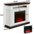 Electric Fireplace With Mantel Shelf, Freestanding Fireplace Heater With Led Flame, 23 Inch Fireplace Insert In Firebox For Bedroom And Living Room