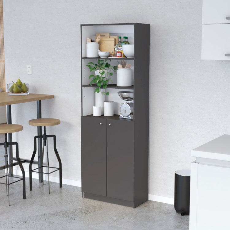 Sutton 2 Door Bookcase, Storage With Multi Level Shelves And Double Door Design