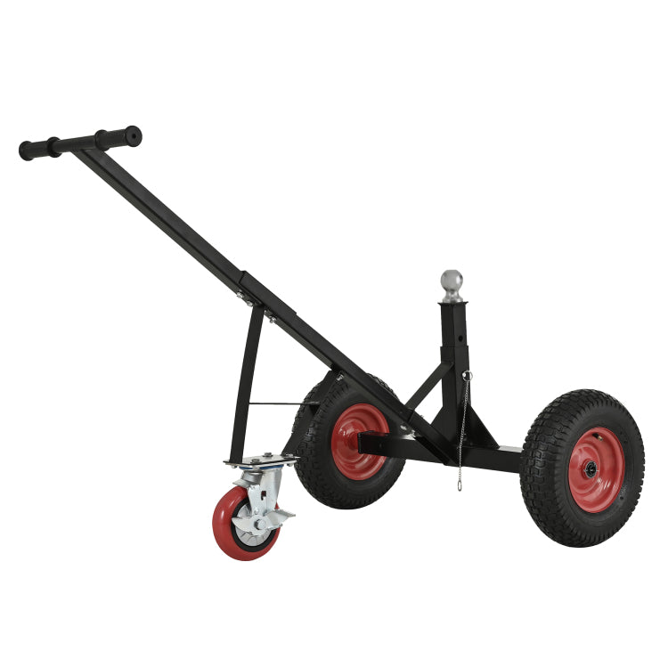 Versatile Heavy Duty Tri Wheels 800Lbs Trailer Dolly Load Capacity, Trailer Mover, With 2" Hitch Ball, 18'' 25'' Adjustable Height. Moving Trailer, Rv,Boat, Farming Equipments, Black