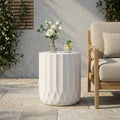 Round Outdoor Side Table , 15'' In. W 15'' In. D,End Table
