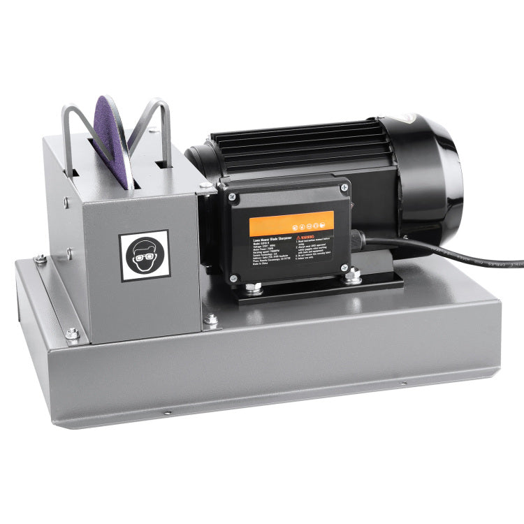 Lawn Mower Blade Sharpener, 1Hp 750W Lawnmower Blade Grinder With 9 Inch Ceramic Grinding Wheel, Powerful Bench Mower Sharpening Machine For High Low Lift Blades, Gator Blades, Flat Blades
