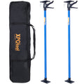 2Pack Adjustable Support Pole,Steel 3Rd Hand Support System,Support Rod For Jacks Cargo Bars Drywalls,Cabinet Jacks For Installing Cabinets,Extends From 45 To 114 Inch ,With Carrry Bag