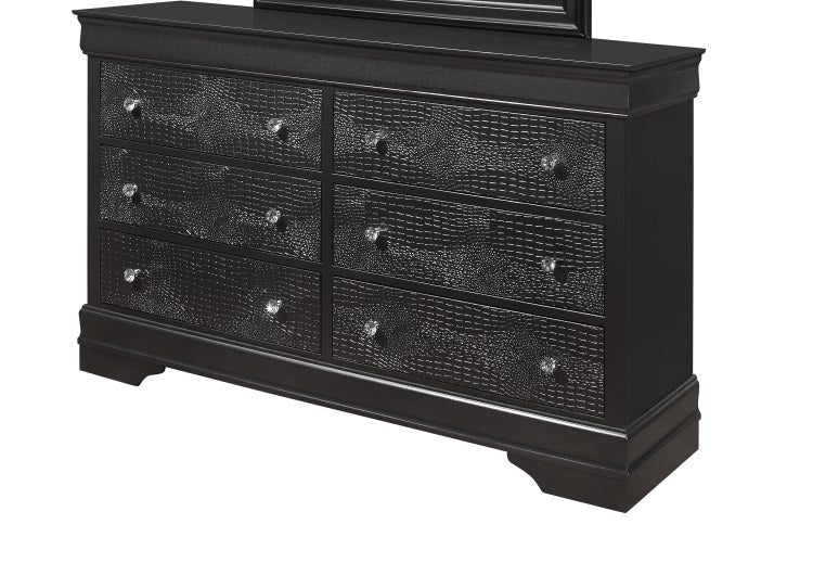 Shaker Crocodile Metallic Grey Dresser