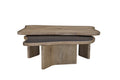 English Knotty Oak Nesting Cocktail Table