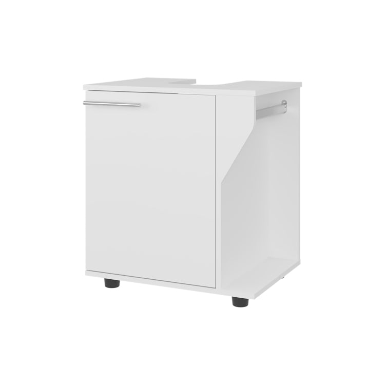 Gila Bend Under Sink Storage Cabinet, Compact Design, With Two Shelves For Organizing Bathroom Items, White