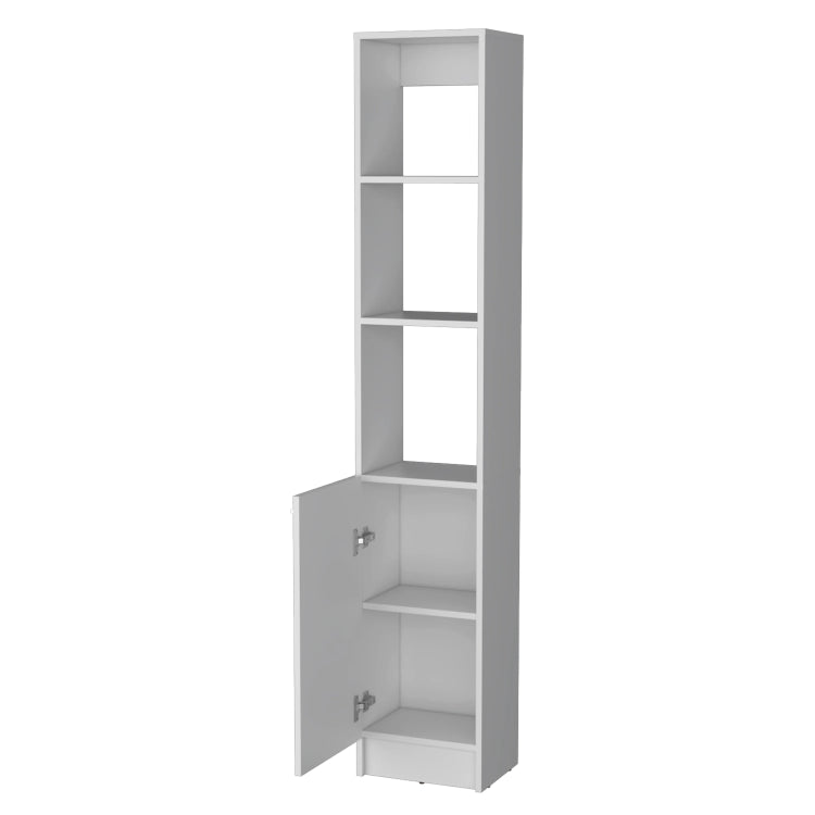 White Linen Cabinet With 1 Door