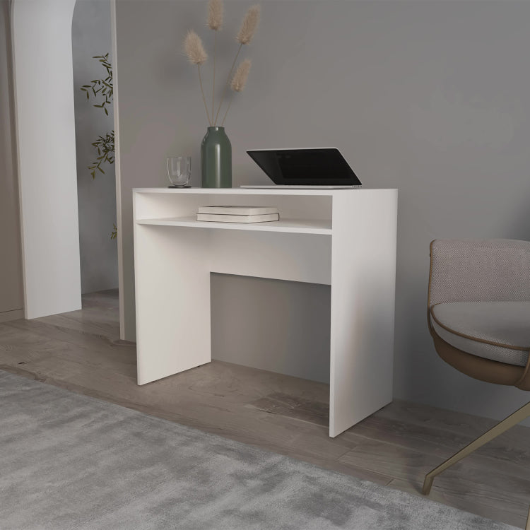 White Desk With Storage