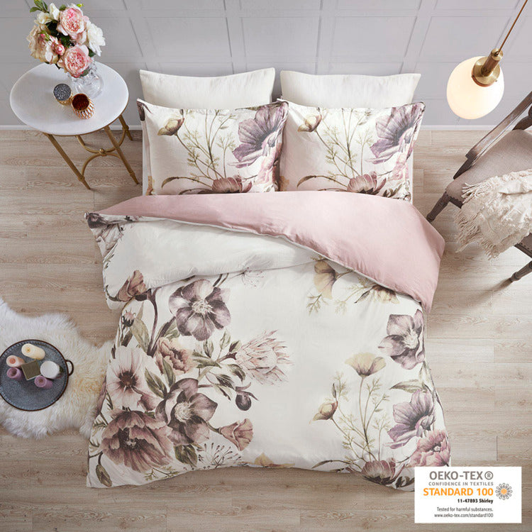 Full Queen 3 Piece Cotton Printed Duvet Cover Set