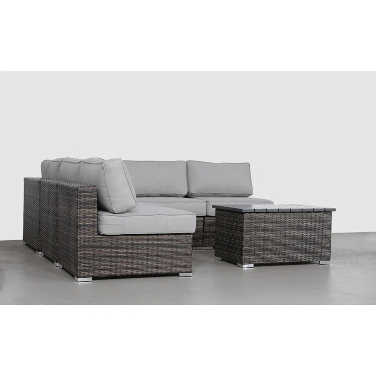 Fully Assembled 4 Person Wicker Patio Set With Cushions