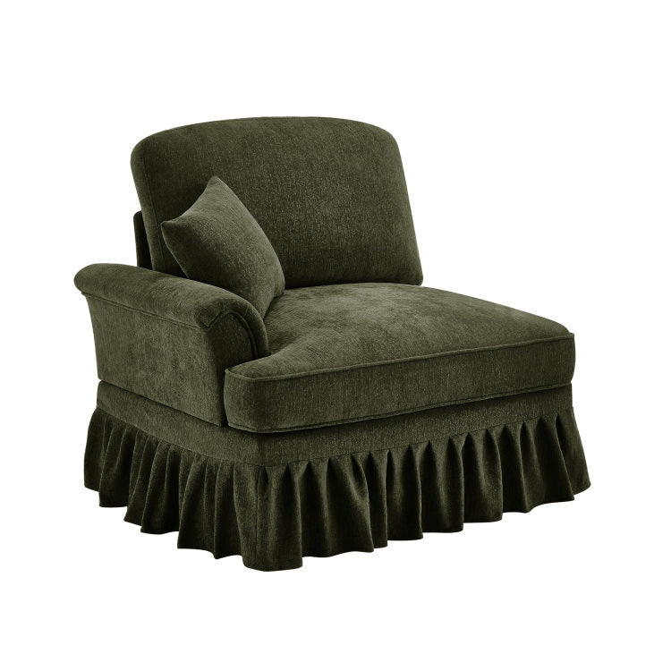 Sofa Lsf Chenille W 1 Pillow Green