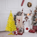 4Ft Gold Christmas Tree With 50 Ul Lights, 122 Pvc Tips Prelit Artificial Holiday Tree For Indoor Decoration, Small Space, Tabletop, Apartment, Or Office