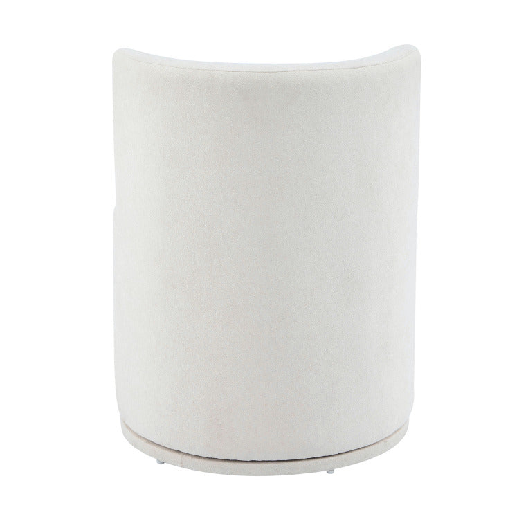 Modern Swivel Upholstered Side Chair In Beige