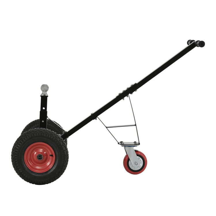Versatile Heavy Duty Tri Wheels 800Lbs Trailer Dolly Load Capacity, Trailer Mover, With 2" Hitch Ball, 18'' 25'' Adjustable Height. Moving Trailer, Rv,Boat, Farming Equipments, Black