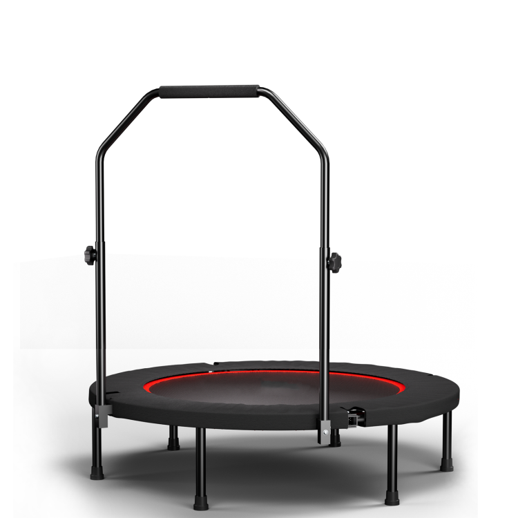 Yc 40Inch Foldable Trampoline With Handle Premium Elastic Black