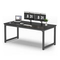 70" Computer Desk,Large Home Office Desk Wide Workstation 1 Inch Thicker Tabletop For Writing,Black