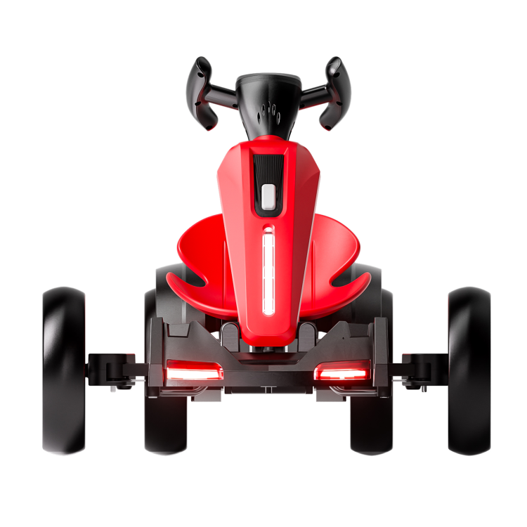 12V Electric Kids Pedal Go Kart, Folder Go Kart, Outdoor Ride On Toy With Adjustable Seat, 4 Non Slip Eva Wheels For Boys And Girls Aged 3 6 Years Old, Red