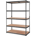 Storage Shelving Unit, 5 Tier Adjustable, 2000 Lbs Capacity, Heavy Duty Garage Shelves Metal Organizer Utility Rack, Black, 48" L X 24" W X 72" H For Kitchen Pantry Basement Bathroom Laundry
