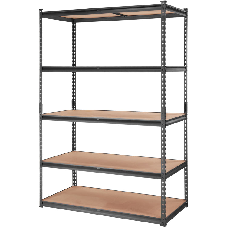 Storage Shelving Unit, 5 Tier Adjustable, 2000 Lbs Capacity, Heavy Duty Garage Shelves Metal Organizer Utility Rack, Black, 48" L X 24" W X 72" H For Kitchen Pantry Basement Bathroom Laundry