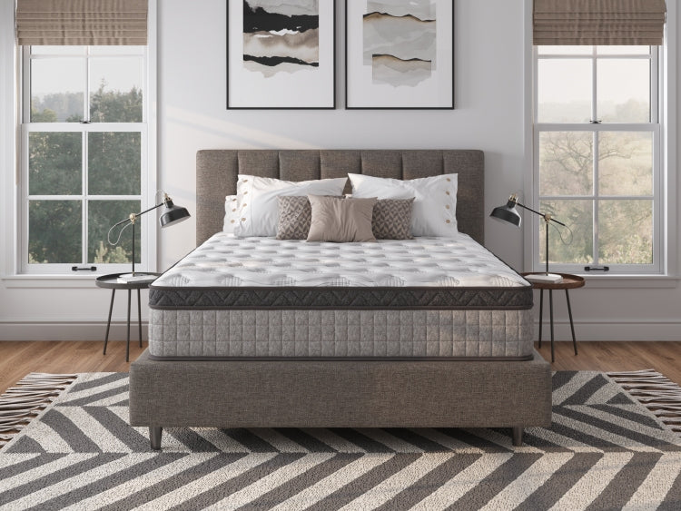 Assembled In Usa 10" Full Diamond Innerspring Hybrid And Cooling Gel Memory Foam Mattress, Pressure Relief, And Motion Isolation, Certipur Us And Oeko Tex Certified
