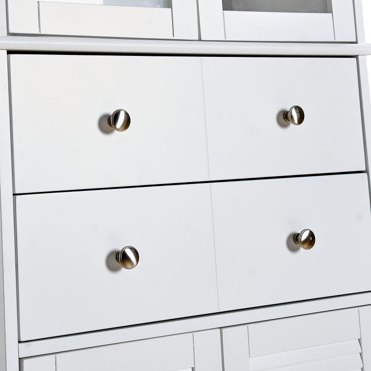 67" Tall Kitchen Pantry Cabinet With Doors And Shelves Large Stand Up Pantry Storage Cabinet With Drawer Large Food Cupboard Storage Cabinet For Kitchen Bathroom Craft Room, White