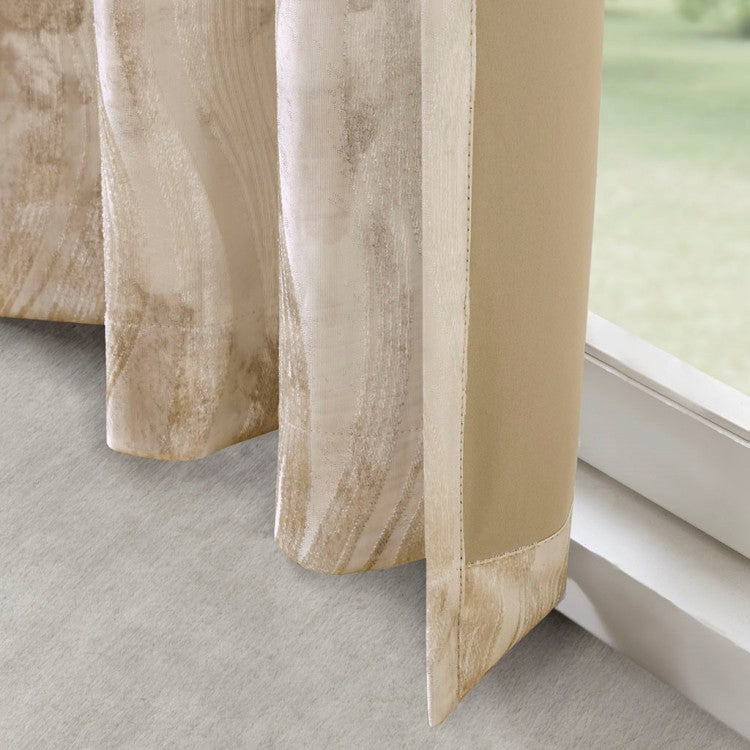 Printed Jacquard Grommet Top Total Blackout Curtain Panel Only 1 Pc Panel