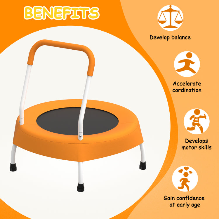 28Inch Toddler Trampoline For Kids 1 Year Plus With Handle, Baby Gifts For Boys And Girls, Indoor And Outdoor
