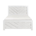 Contemporary White Finish Queen Size Panel Bed Wooden Bedroom Furniture 1Pc, Bed In A Box