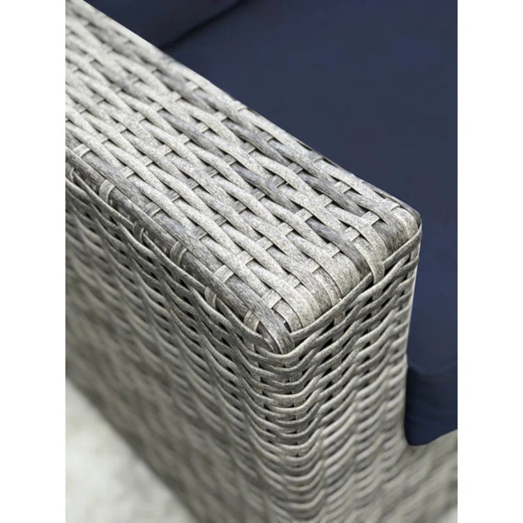 All Weather Wicker 6 Person Outdoor Sofa Set With Premium Cushions Ready To Use