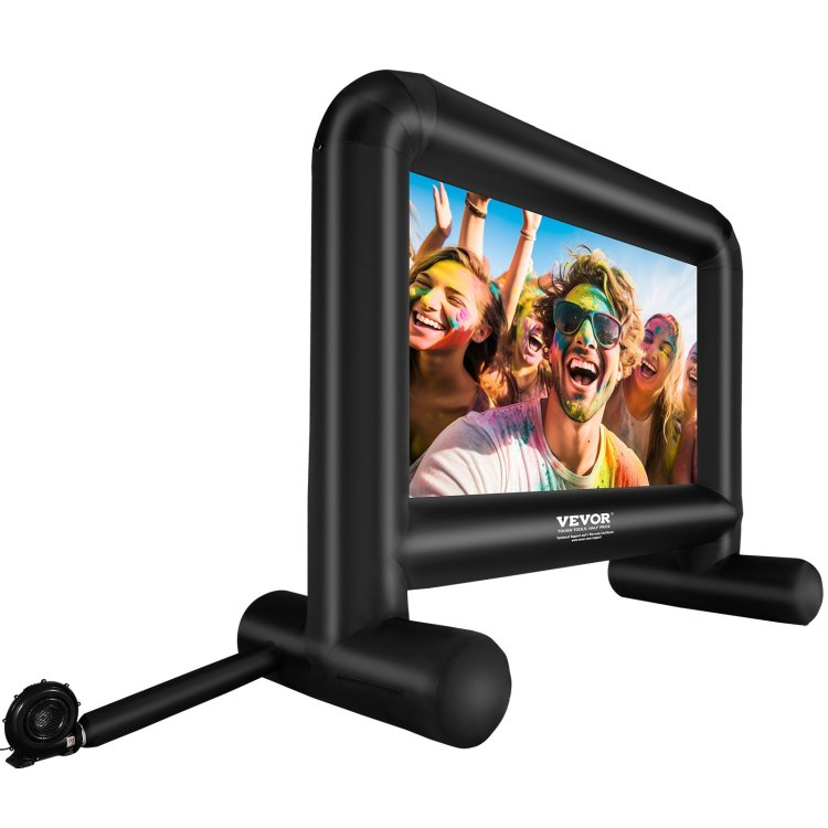 Inflatable Movie Screen, 16 Ft 192Inch Inflatable Projector Screen ,Front Rear Projection, Oxford Fabric Blow Up Screen For Outdoor Parties Backyard Movie Night