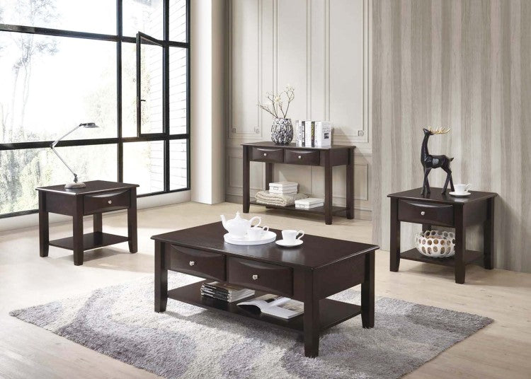 Classic Modern Look Wooden 1Pc Coffee Table Living Room Furniture Table Veneer Top Drawers And Shelf Storage Espresso Antique Black Finish