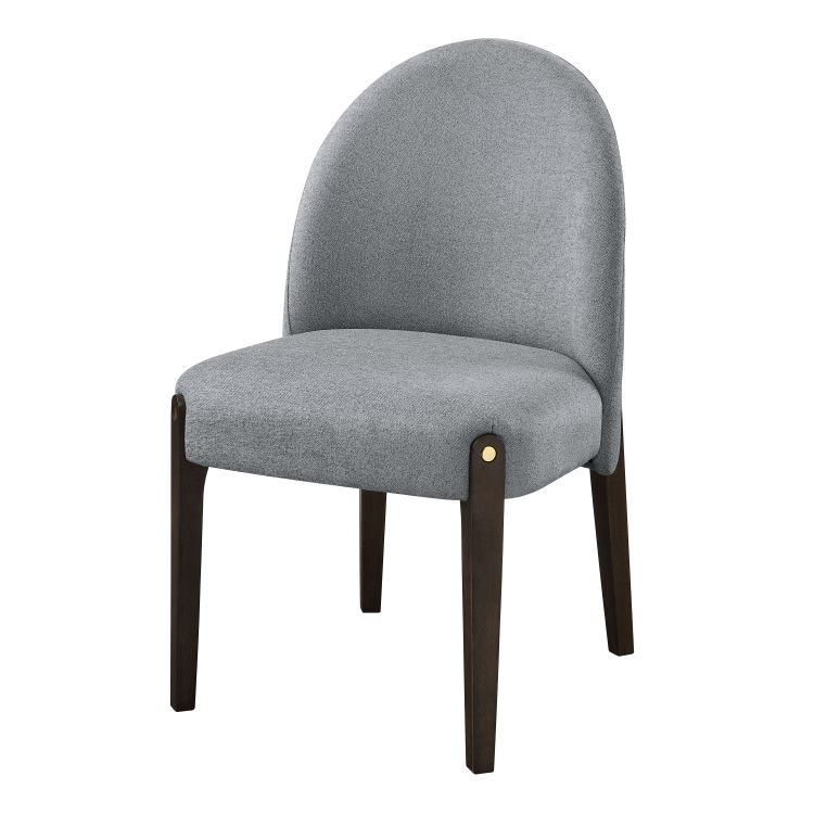 Clayten Gray Fabric And Espresso Finish Dining Chair Set Of 2