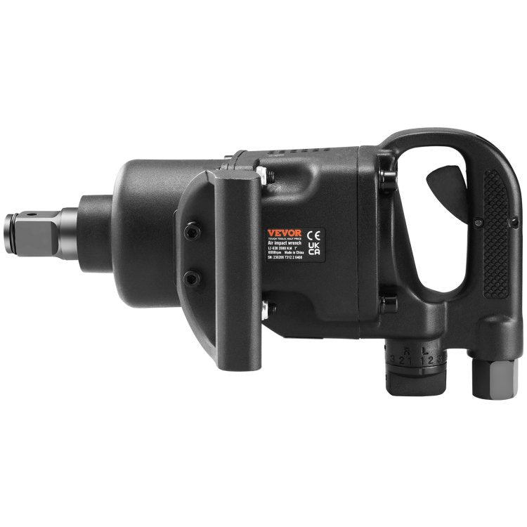1 Inch Air Impact Wrench, Up To 2730 Ft Lbs Reverse Torque Output 1" Pneumatic Impact Gun Lightweight W 2 Handles For Heavy Duty Repairs And Maintenance