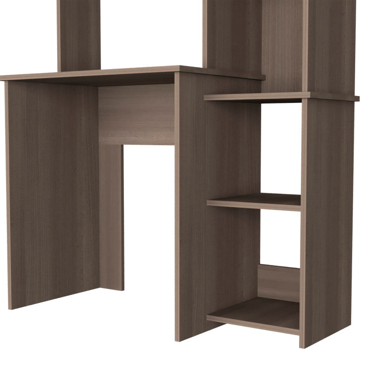 Aramis Desk, Five Shelves, Two Superior Shelves, Smokey Oak