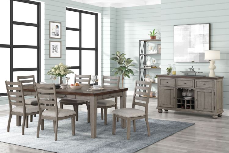 Casual Side Dining Chair W Ladder Back Set Of 2
