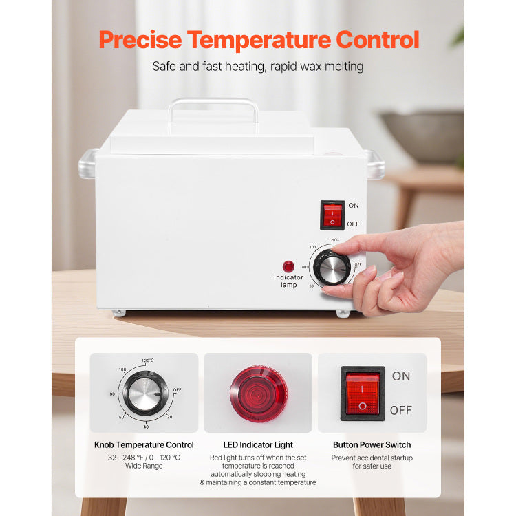 Single Wax Warmer 3000Ml Wax Warmer For Hair Removal 32 248 Adjustable