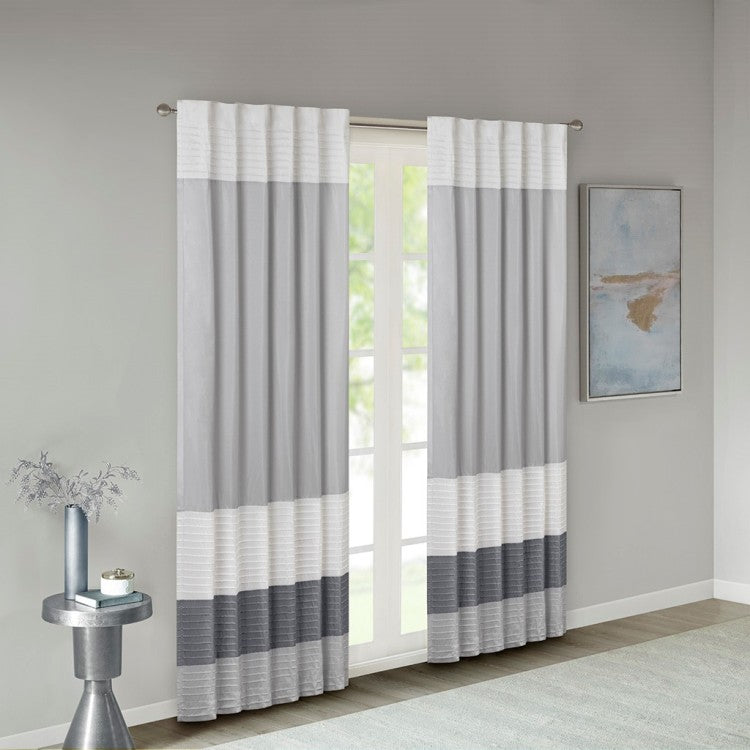 Polyoni Pintuck Curtain Panel Only 1 Pc Panel