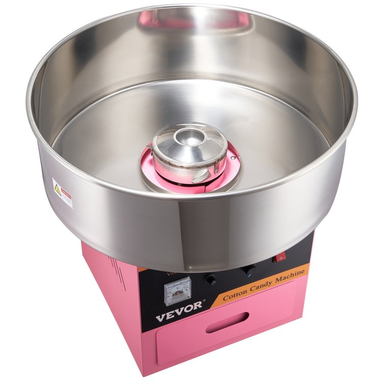 Electric Cotton Candy Machine, 1000W Candy Floss Maker, Commercial Cotton Candy Machine With Stainless Steel Bowl, Sugar Scoop, And Drawer, Perfect For Home Kids Birthday, Family Party Pink