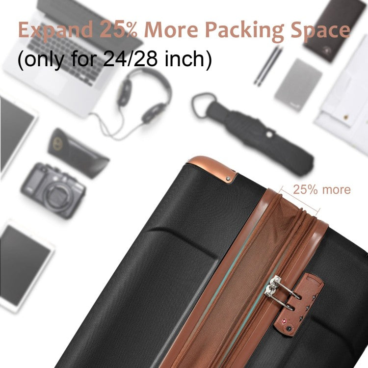 Hardshell Abs Luggage Sets 2 Piece Suitcase Set Expandable With Tsa Lock Spinner Wheels For Men Women