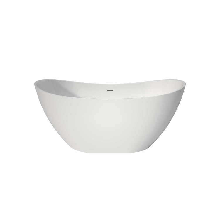 60 29 Inch Upgrade Acrylic Free Standing Bath Tubs, Stand Alone White Soaker Tub
