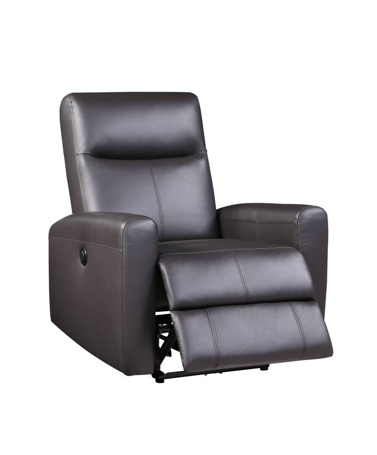 Blane Brown Top Grain Leather Match Power Motion Recliner