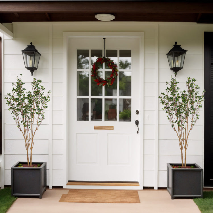 5.2Ft Artificial Tree Graceful Evergreen Faux Plant With Lifelike Natural Look Leaves And Sturdy Pot Ideal For Enhancing Indoor Home Decor Office Bedroom Or Hallway Decoration 1Pc Set