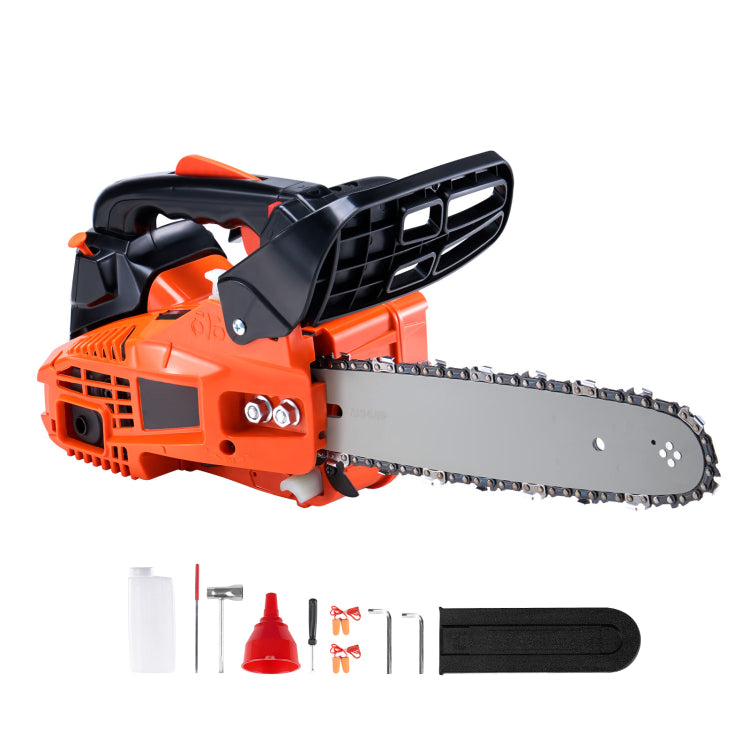 25.4Cc 12" Gasoline Chainsaw Powered Wood Cutting Engine Gas Chain Saw